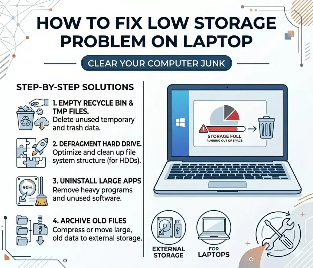 How to Fix Low Storage Problem on Laptop – Clear Your Computer Junk