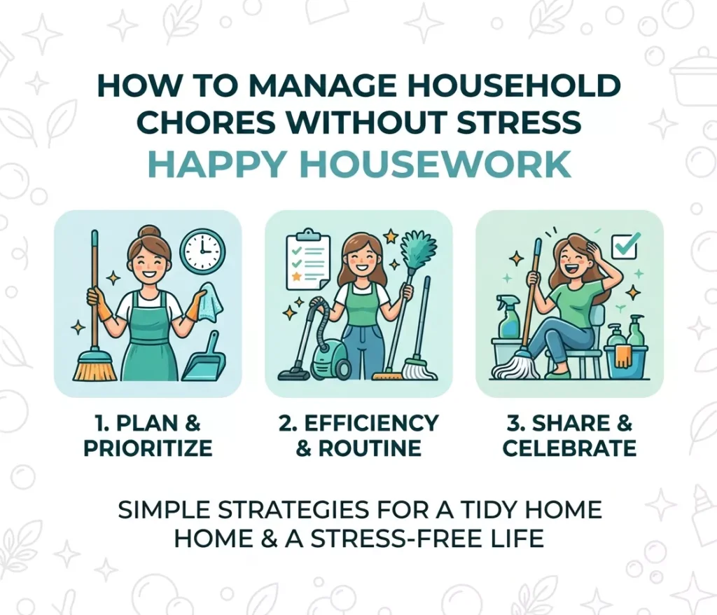 How to Manage Household Chores Without StressHappy Housework