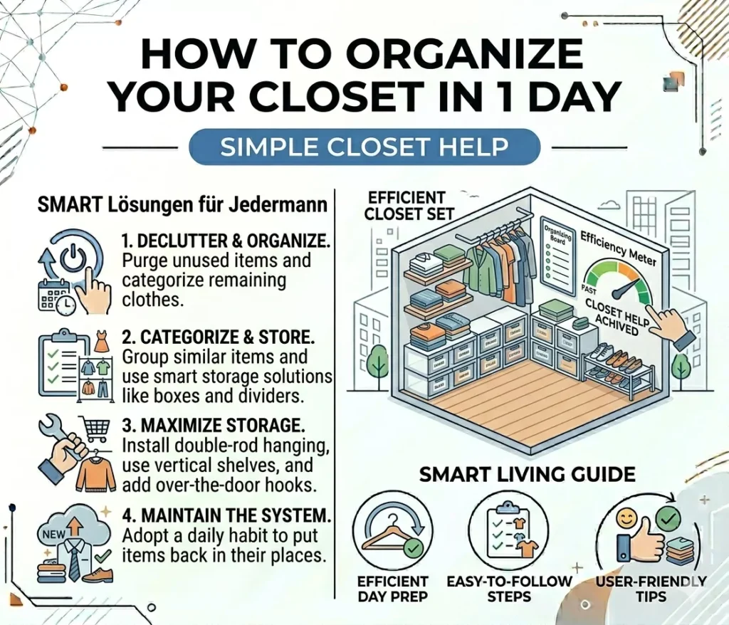 How to Organize Your Closet in 1 Day: Simple Closet Help