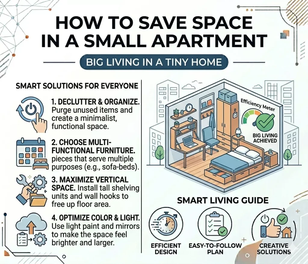 How to Save Space in a Small Apartment: Big Living in a Tiny Home
