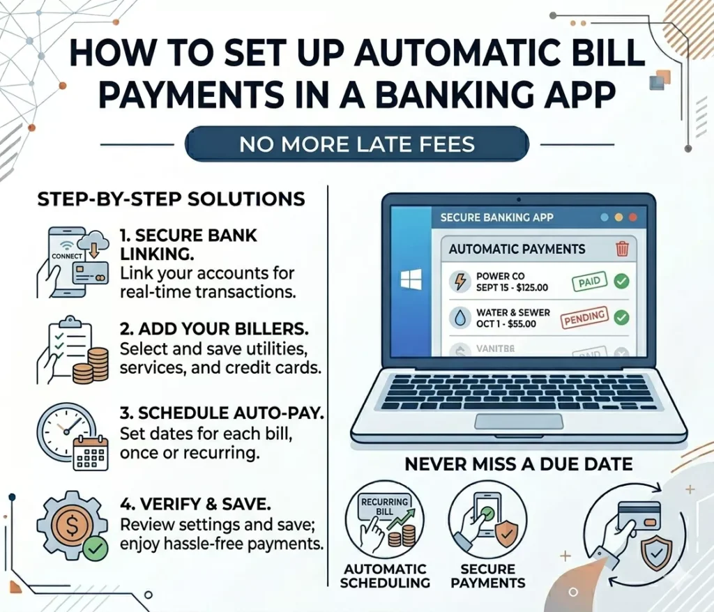 How to Set Up Automatic Bill Payments in a Banking App – No More Late Fees