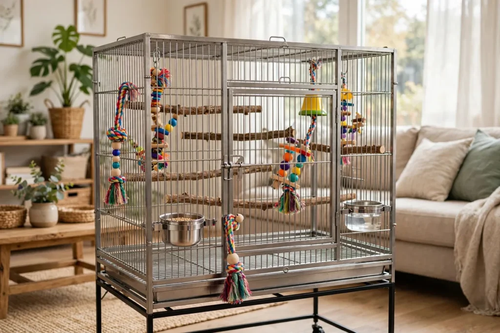 Create A Safe Bird Cage Setup Featured