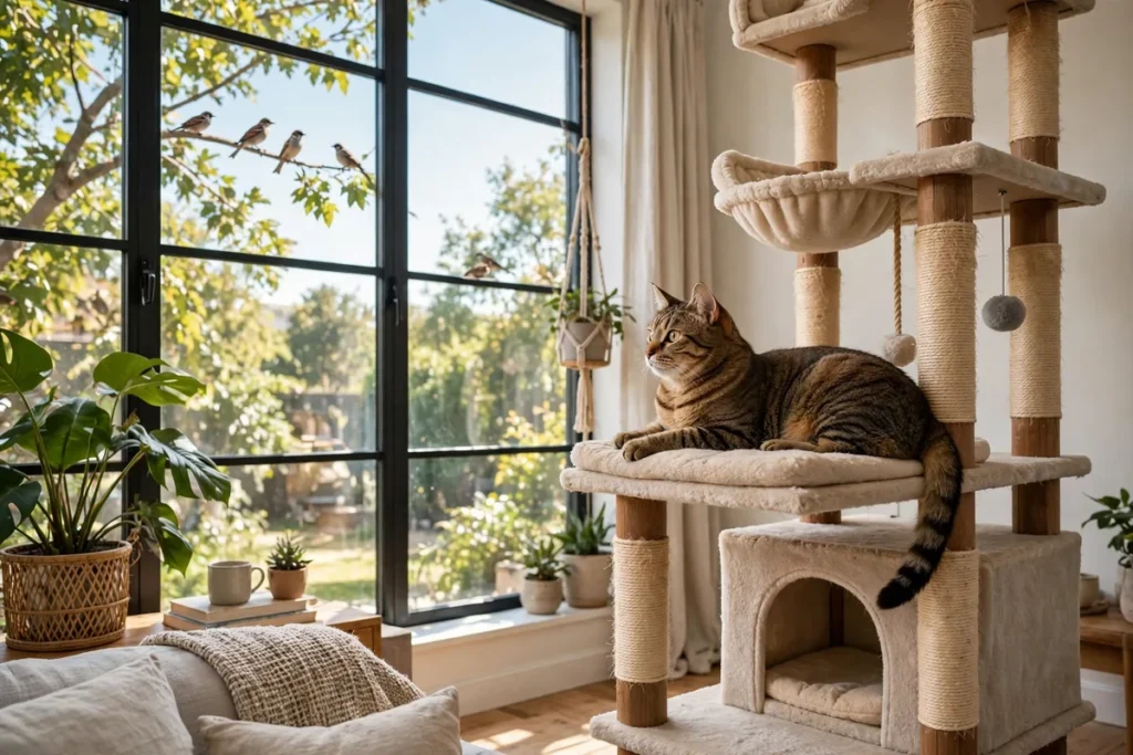 Enrich An Indoor Cat S Environment Featured