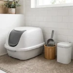 Keep A Litter Box Area Clean Featured
