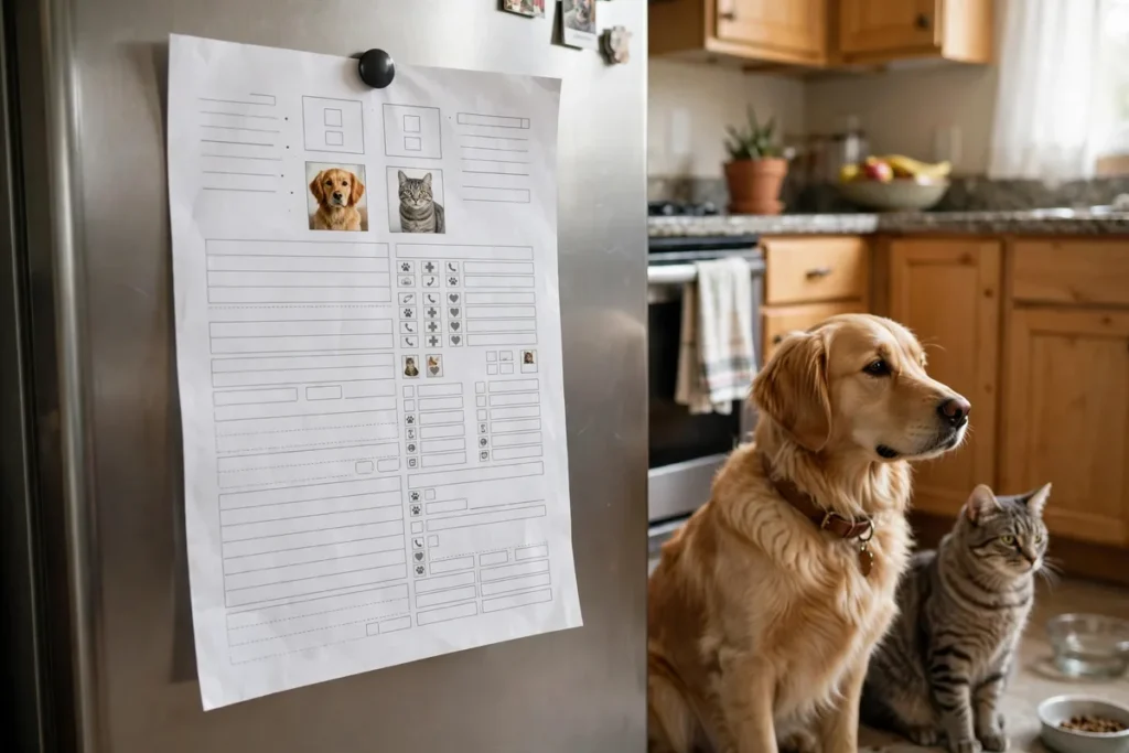 Make A Pet Emergency Contact Sheet Featured